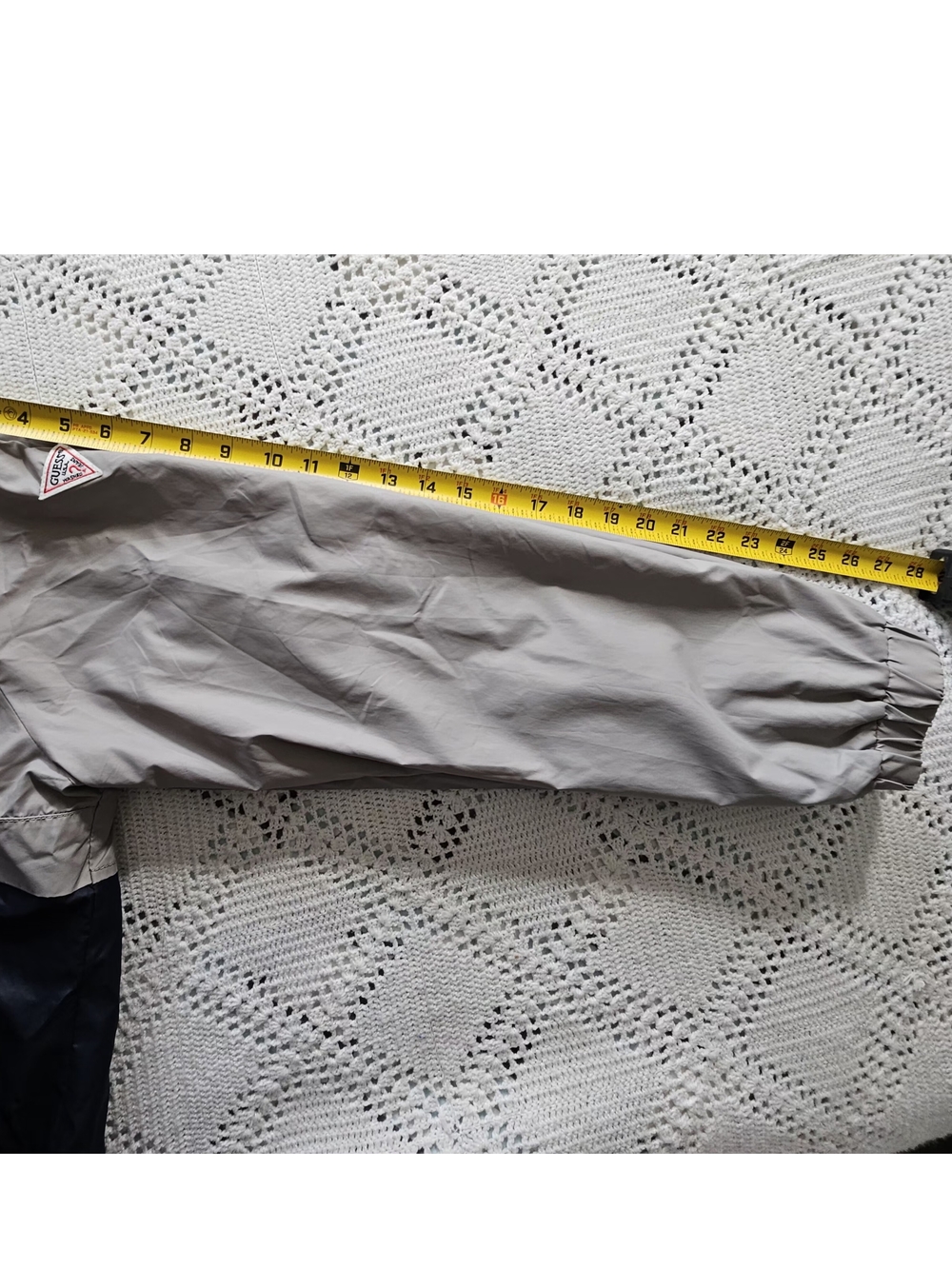 GUESS Color Block Windbreaker Jacket - Gray Navy Hoodie L - Picture 7 of 10